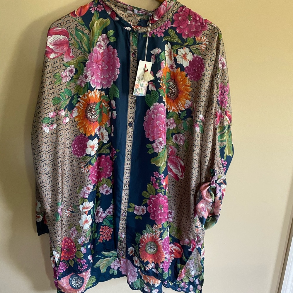 Never Worn Johnny Was silk Jenna blouse